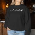 Berge Herzschlag Beer X Frequency Pulse Mountains Mountain Beer Fun Sweatshirt Frauen Lustige Geschenke