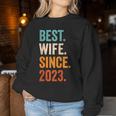 Best Wife Since 2023 1 Hochzeitstag 1 Jahr Sweatshirt Frauen Lustige Geschenke