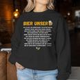 Bier Unser Beer Lovers Sweatshirt Frauen Lustige Geschenke