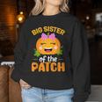 Big Sister Of The Patch Pumpkin Halloween Family Matching Women Sweatshirt Personalized Gifts