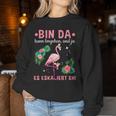 Bin Da Kann Losgehen Girls' Evening Flamingo S Sweatshirt Frauen Lustige Geschenke