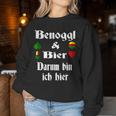 Binokel Player Swabian Schwabe Beer Benoggl Sweatshirt Frauen Lustige Geschenke