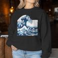 Blue Cats Wave For Kamala Drôle Chat Propriétaires Kamala Harris Sweat-shirt pour femme Cadeaux drôles