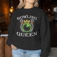 Bowling Queen Pin Da Bowling Abbinata Women Sweatshirt Regalos divertidos