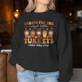 Caring For The Cutest Turkeys Mother Baby Nurse Thanksgiving Women Sweatshirt Personalized Gifts