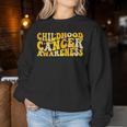 Childhood Cancer Awareness Rainbow Awareness Ribbon Women Sweatshirt Funny Gifts
