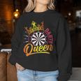 Dart Spielerin Dart Queen Lustiges Dart Spielen Frauen Sweatshirt Frauen Lustige Geschenke