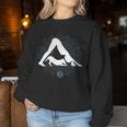Donna Yoga Divertente Con Un Cane Mandala Om Namaste Regalo Con Collo A Women Sweatshirt Regalos divertidos