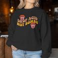 Drop Acid Not Bombs Hippie Groovy 70S Costume For Women Sweatshirt Frauen Lustige Geschenke