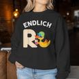 Endlich Rente Duck Retirement Pensioner Women's Sweatshirt Frauen Lustige Geschenke