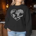 Esl Teacher Esol Student Cute Heart Shape English Teacher Women Sweatshirt Personalized Gifts