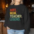 Esposa Mamá Profesora Leyendaintage Divertida Profesora Día De La Madre Sudadera Mujer Regalos divertidos