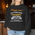 Finger Weg Habe Eineerrückte Oma Saying For Grandson Sweatshirt Frauen Lustige Geschenke