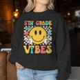 First Day Of School Fifth Grade Vibes Smiles Back To School Women Sweatshirt Unique Gifts