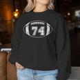 Football Player 74 Football Mom Dad Jersey 74 Varsity Team Women Sweatshirt Personalized Gifts