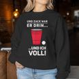 Beer Pong Beer Pong Und Zack War Er Drin Sweatshirt Frauen Lustige Geschenke