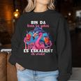 Flamingo Party Bin Da Kann Los Gehen Sweatshirt Frauen Lustige Geschenke