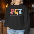 Patient Care Tech Groovy Pct Patient Care Technician Women Sweatshirt Personalized Gifts