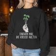 Simple Mal Die Kresse Holding Garden Gardener Flowers Sweatshirt Frauen Lustige Geschenke