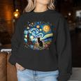 Gatto Notte Stellataan Gogh Gatto Per Amante Gatto Gatto Mamma Gatto Papà Women Sweatshirt Regalos divertidos