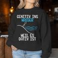 Genitiv Ins Wasser Weil Es Dativ Ist Grammar Joke Teacher Half Sleeve Sweatshirt Frauen Lustige Geschenke