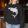 Grande Sagoma Di Squalo Bianco Salvare Gli Squali Women Sweatshirt Regalos divertidos