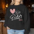 Große Schwester 2024 Big Sister 2024 Girls' Heart Sweatshirt Frauen Lustige Geschenke