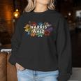 Harris Walz 2024 Floral Feminine Harris Waltz 2024 Women Sweatshirt Unique Gifts