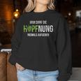 Hopfung Nie Abgeben Hoptimist Beer Saying Sweatshirt Frauen Lustige Geschenke