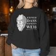 Ich Weiß Dass Ich Nichts Weiß Socrates Philosoph Teacher Sweatshirt Frauen Lustige Geschenke