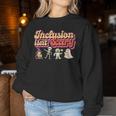 Inclusion Isn't Scary Halloween Ghost Mummy Sped Teacher Women Sweatshirt Unique Gifts