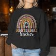 Insegnante Montessori Rainbow Leopard Istruttore Educatore Women Sweatshirt Regalos divertidos