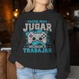 Juego Gamer Nacido Para Jugar Obligado A Trabajarideojuego Cuello Sudadera Mujer Regalos divertidos
