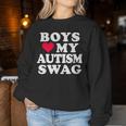 Jungen Lieben Meinen Autismus Swag Lustige Autistische Mädchen Bewusstseins-Idee Sweatshirt Frauen Lustige Geschenke