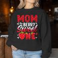 Mom Of The Berry Sweet One Strawberry 1St Birthday Women Sweatshirt Funny Gifts