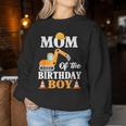 Mom Of The Birthday Boy Construction Boy's Birthday Party Women Sweatshirt Funny Gifts