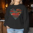 Multilingual Teacher Hello In Different Languages Women Sweatshirt Funny Gifts