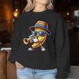 Musizierende Banana Mit Trumpet Sweatshirt Frauen Lustige Geschenke