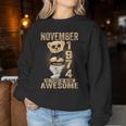 November 50Th Birthday 1974 Awesome Teddy Bear Women Sweatshirt Personalized Gifts