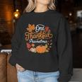 One Thankful Grandma Autumn Fall Thanksgiving Pumpkin Women Sweatshirt Unique Gifts