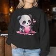 Panda Oso Amor Corazones Niños Lindo Panda Sudadera Mujer Regalos divertidos