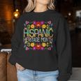 Hispanic Heritage Month National Latino Pretty Flower Flags Women Sweatshirt Unique Gifts