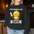 Psychisch Am Ente Duck Slogan Sweatshirt Frauen Lustige Geschenke