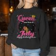 A Queen Was Born In July Birthday Afro Girl Black Woman Women Sweatshirt Personalized Gifts