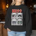 Retro Cat Rock Musik Konzertband Männer Kinder Frauen Lustige Katze Sweatshirt Frauen Lustige Geschenke