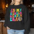 Retro Groovy In My Kindergarten Era Back To School Teacher Women Sweatshirt Personalized Gifts