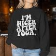 Retro Groovy Sono Più Bello Dopo Lo Yoga Divertente Sarcastico Dicendo Gym Women Sweatshirt Regalos divertidos