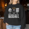 Rock Paper Scissor Reading Book Reading Teacher Bookworm Te Women Sweatshirt Unique Gifts