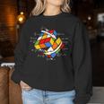 Rubik Cube Magic Cube Cube Rétro Rubiintage Nerd Sweat-shirt pour femme Cadeaux drôles