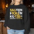 Saufen Ficken Kotzen Radler Ist Für Fotzen Beer Party Saufen Sweatshirt Frauen Lustige Geschenke